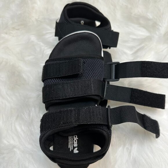 Adidas Originals Black Strap Sandals – Unisex Casual Sport Slides - Picture 7 of 8